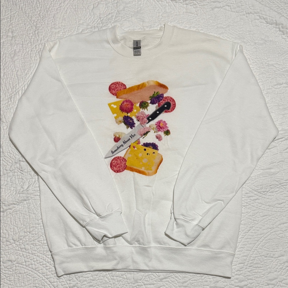 Something About Her sandwich shop crewneck sweatshirt